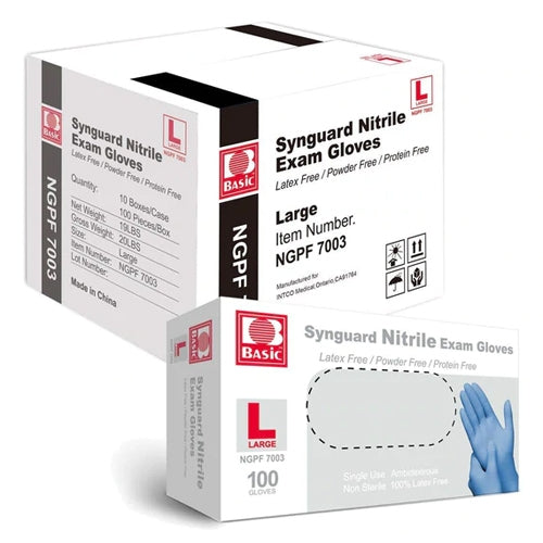 Nitrile Exam Gloves Large (100/bx) 10 bxs/case