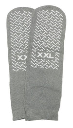 Slipper Socks; XXL Grey Pair Men's 12-13