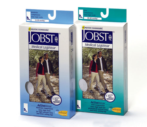 Jobst ActiveWear 15-20 Knee-Hi Socks White Large