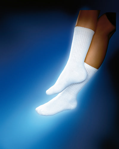 Sensifoot 8 - 15 Diabetic Crew Socks White Ex-Large