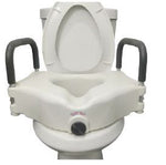 Raised Toilet Seat with Lock & Arms  Blue Jay  Retail  Each