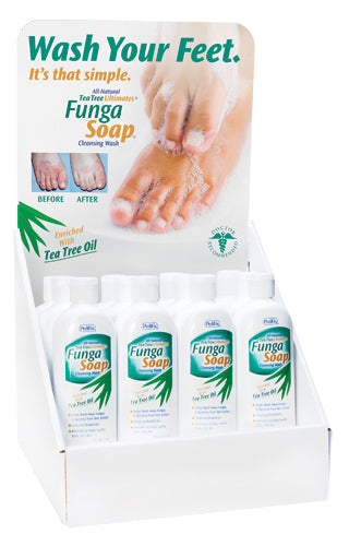 FungaSoap Tea Tree Ultimates 6oz Cleansing Wash Display