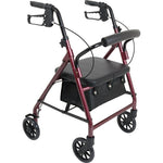 Rollator  Junior  Aluminum 6  Wheels  Burgundy